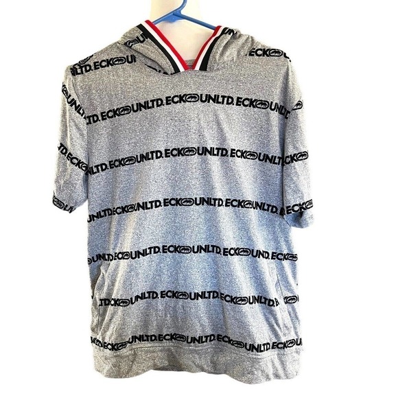 Vtg Ecko Unltd Y2K 90s Hoodie Hip Hop Streetwear Grunge Skater Gray Sz Medium - Picture 1 of 9